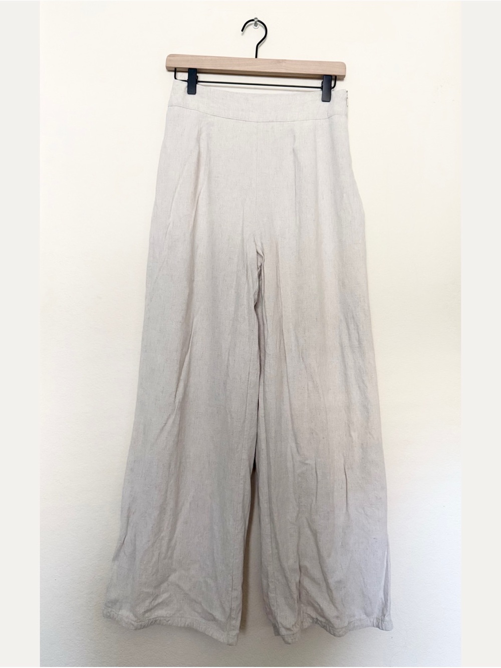🤍 beige linen blend flowy summer pants